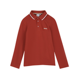 HUGO BOSS LS JERSEY TRIM COLLAR POLO (5-16A)
