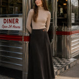 LUNA MAE ARI BROWN SKIRT (XS-XL)