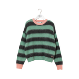 INDEE WILLOW ROUND NECK PULLOVER W/STRIPES(10-L)