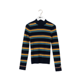 INDEE WIMBLEDON FITTED HIGH NECK STRIPED TOP(10-XL)