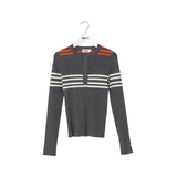INDEE WATER FITTED ROUND NECK TOP W/BUTTONS(XXS-XL)