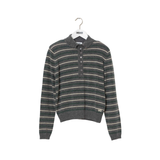 INDEE WEBCAM STRIPED PULLOVER W/BUTTONS (10-L)