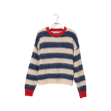 INDEE WILLOW ROUND NECK PULLOVER W/STRIPES(10-L)