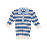 INDEE VERONA STRIPED POLO PULLOVER(10-L)