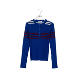 INDEE WATER FITTED ROUND NECK TOP W/BUTTONS(XXS-XL)