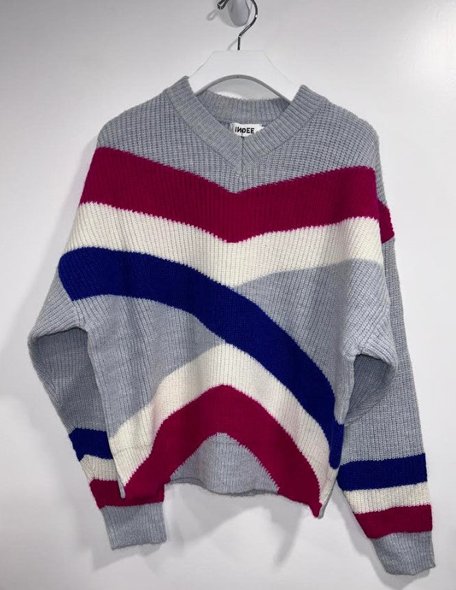 INDEE GRAPHIC KNITTED SWEATER VC(10-L)