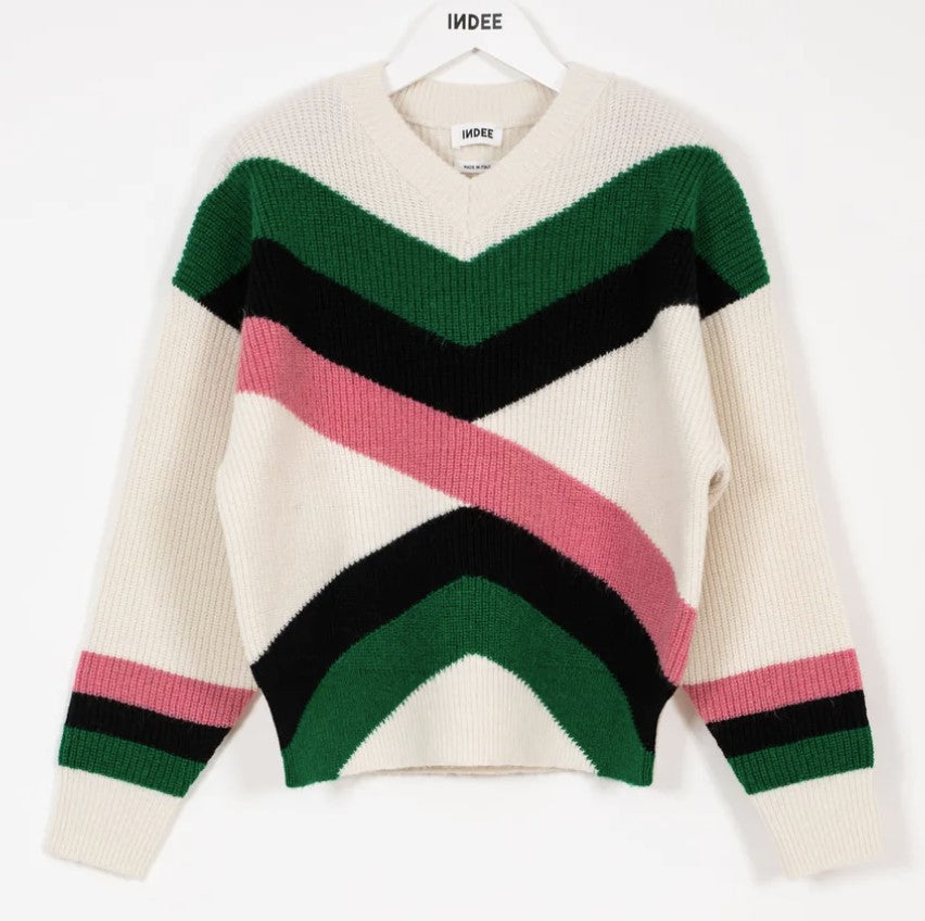 INDEE GRAPHIC KNITTED SWEATER VC(10-L)