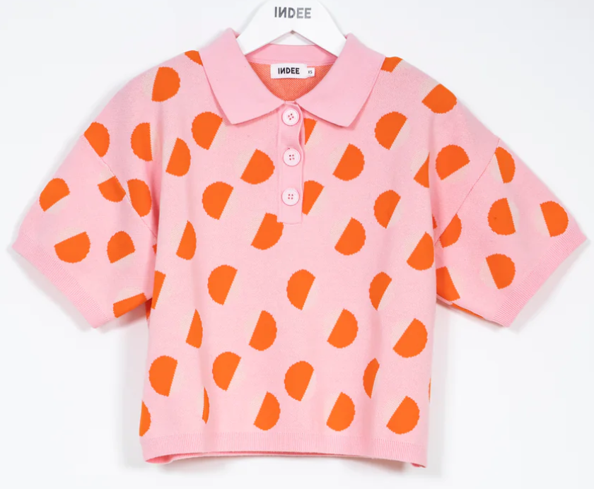 INDEE KNITTED POLO W/DOTS(10-M)