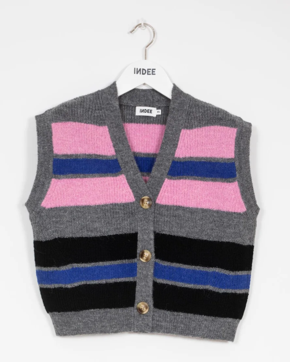 INDEE ROCK KNITTED VEST DEBARDEUR(10-L)