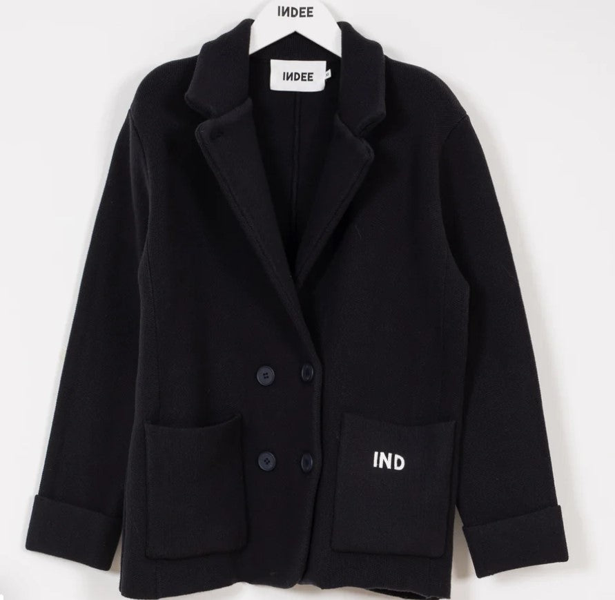 INDEE LAPEL COLLAR COAT WITH BUTTONS(10-L)
