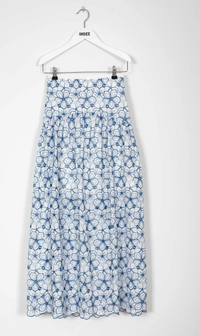 INDEE LONG DRESS W/LACE INSERTS (10-M)