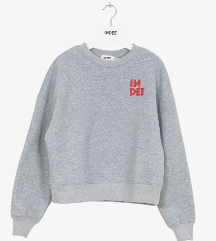INDEE TENOR EMBROIDED LOGO SWEATER(XXS-L)