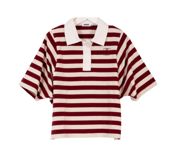 INDEE VISIBLE POLO LARGE STRIPES TSHIRT(10-L) - Klade Children's Boutique