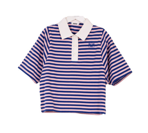 INDEE VISIBLE POLO LARGE STRIPES TSHIRT(10-L) - Klade Children's Boutique