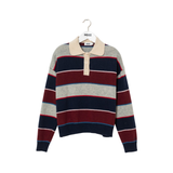 INDEE WISHES MULTICOLOR STRIPED COLLAR POLO (10-L)
