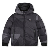 HUGO BOSS HOODED PUFFER PRINT JACKET (4-8A)
