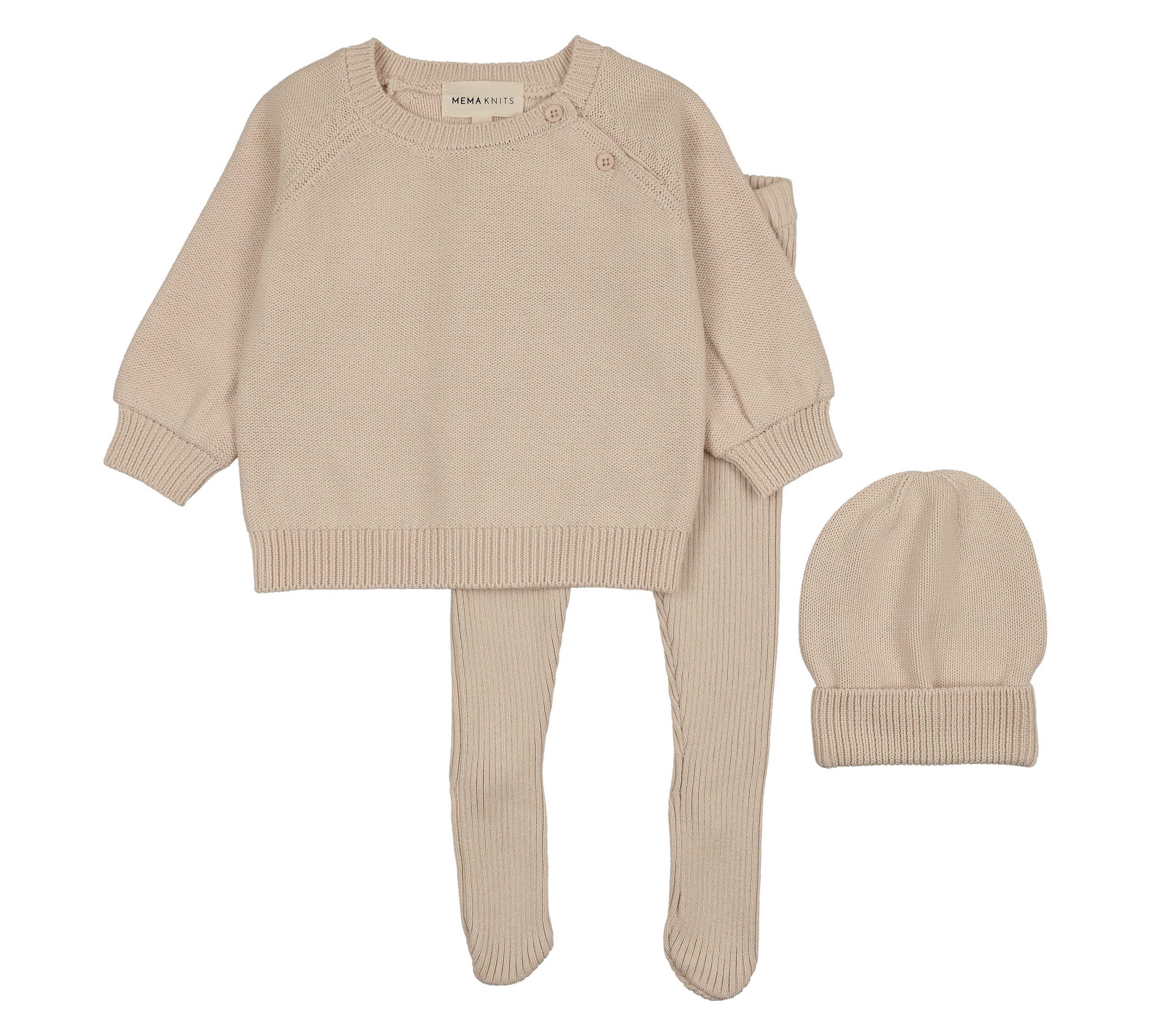 MEMA KNITS KNIT 2PC SET W/BEANIE (3M-12M)