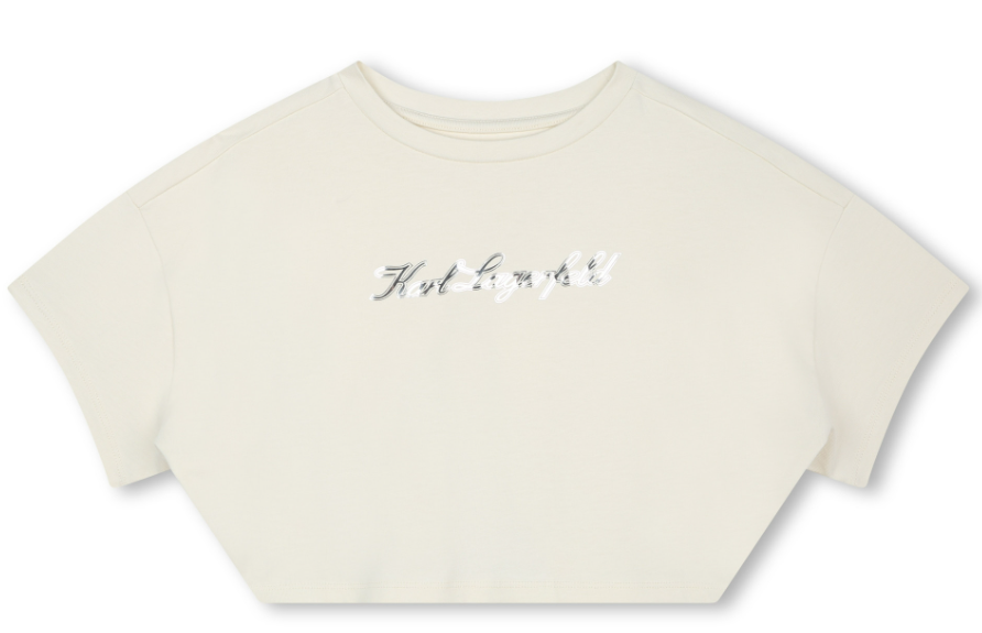 KARL LAGERFELD CROPPED TEE (10-16A)