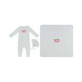 KIPP BABY MON BEBE FOOTIE HAT & BLANKET (3M-6M)