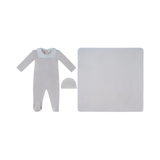 KIPP BABY CLASSIC FOOTIE HAT & BLANKET SET (3M-6M)