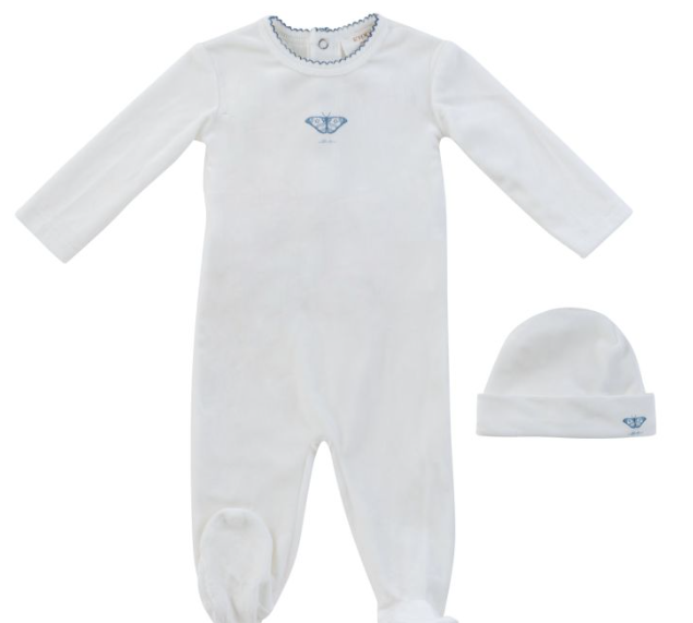 KIPP BABY FLUTTER FOOTIE W/HAT (3M-9M)
