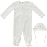 KIPP BABY GARDEN PARTY FOOTIE W/BONNET(3M-9M)