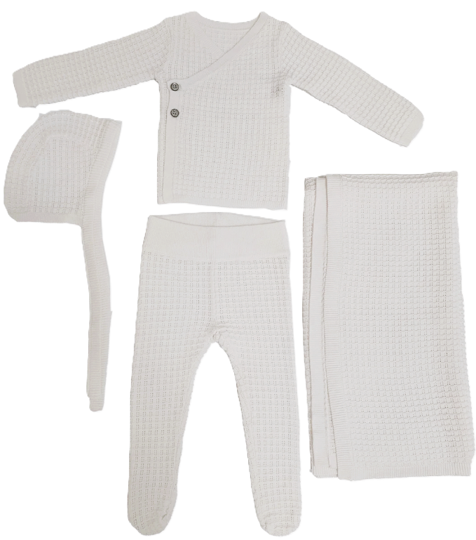 KIPP BABY TEXTURED KNIT 4PC SET (NB-3M)