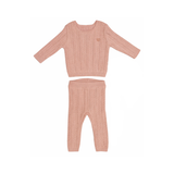 KIPP BABY POINTELLE KNIT SET W/HAT (3M-6M)