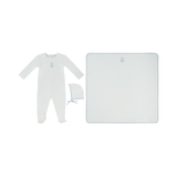 KIPP BABY PETIT OURS FOOTIE HAT & BLANKET (3M-6M)