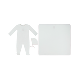 KIPP BABY PETIT OURS FOOTIE HAT & BLANKET (3M-6M)