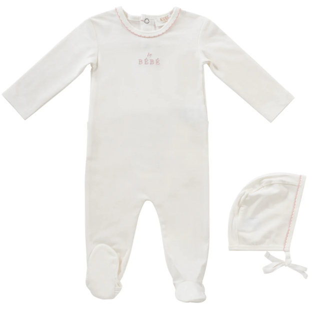 Kipp Bebe Romper and Bonnet - Pink Kipp Bebe Romper and Bonnet - Pink