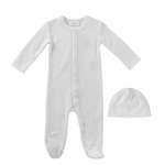 KIPP FEATHERS TERRY STRETCHIE W/HAT (3M-9M) - Klade Children's Boutique