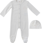 KIPP FEATHERS TERRY STRETCHIE W/HAT (3M-9M) - Klade Children's Boutique