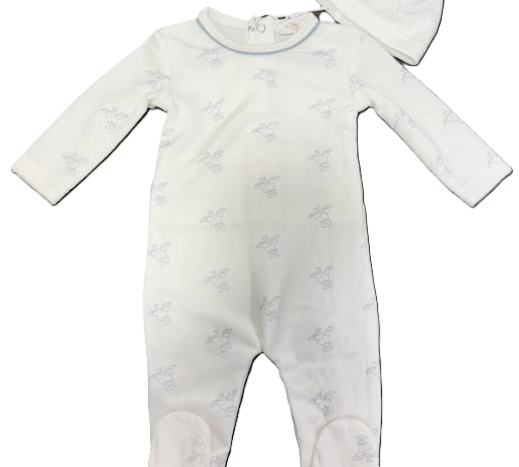 KIPP FLYING FEATHERS FOOTIE W/HAT (3M-6M)
