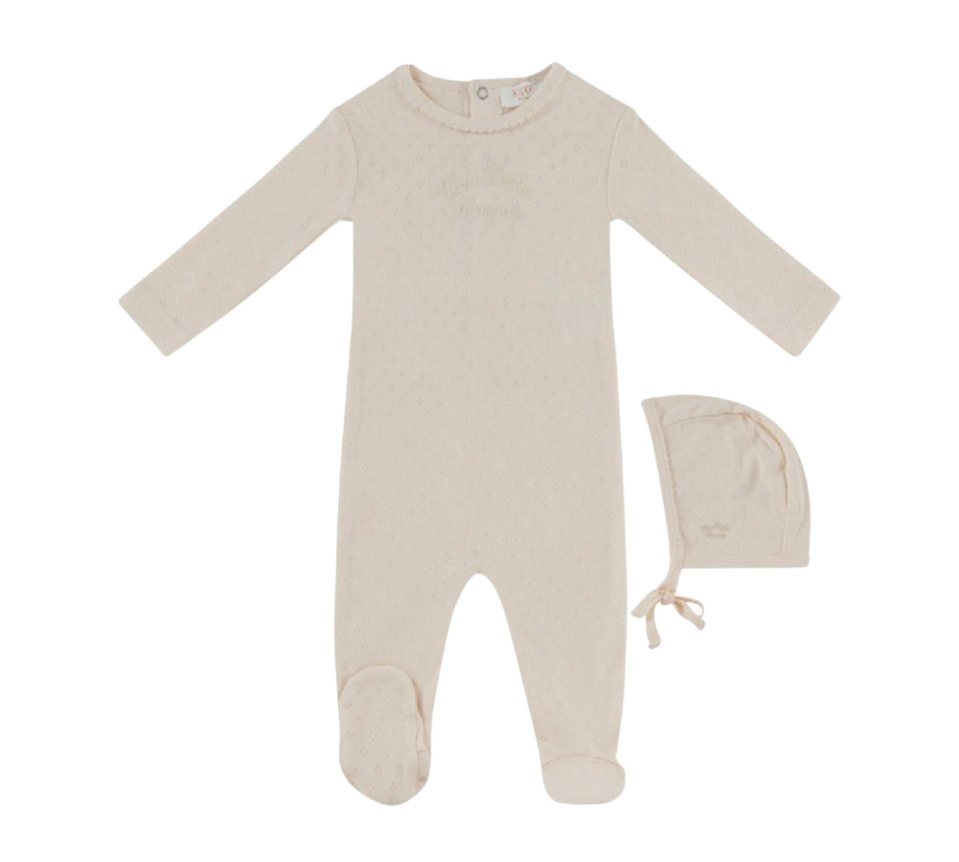 KIPP BABY MON BEBE FOOTIE & HAT SET (9M)