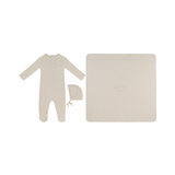 KIPP BABY MON BEBE FOOTIE HAT & BLANKET (3M-6M)