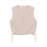 KIX CROPPED SIDE TIE VEST (12-22Y)