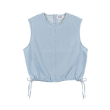 KIX CROPPED SIDE TIE VEST (12-22Y)