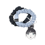 KNOT DENIM VINTAGE SCRUNCHIE SET(OS)