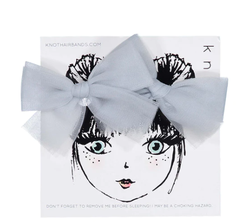 KNOT TULLE BOW CLIP SET (OS)