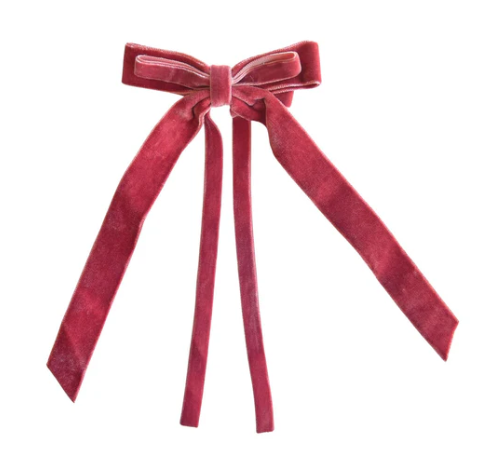 KNOT VELVET TRIM BOW (OS)