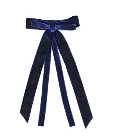 KNOT VELVET TRIM BOW (OS)