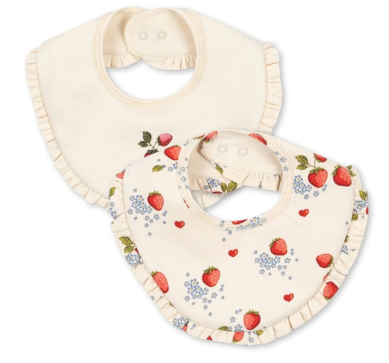 KONGES SLOJD BASIC 2 PACK FRILL BIB (OS)