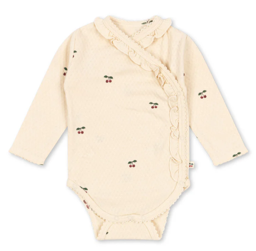 KONGES SLOJD SUI NB FRILL BODY GOTS(0M-6M)