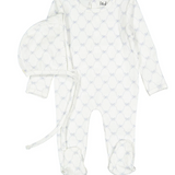 LADIDA BOW FOOTIE W/BONNET(0M-9M)