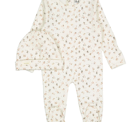 LADIDA CHERRY FOOTIE W/BEANIE (0M-9M)