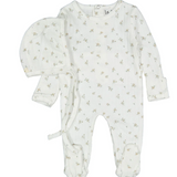 LADIDA ROSE FOOTIE W/BONNET (3M-9M)