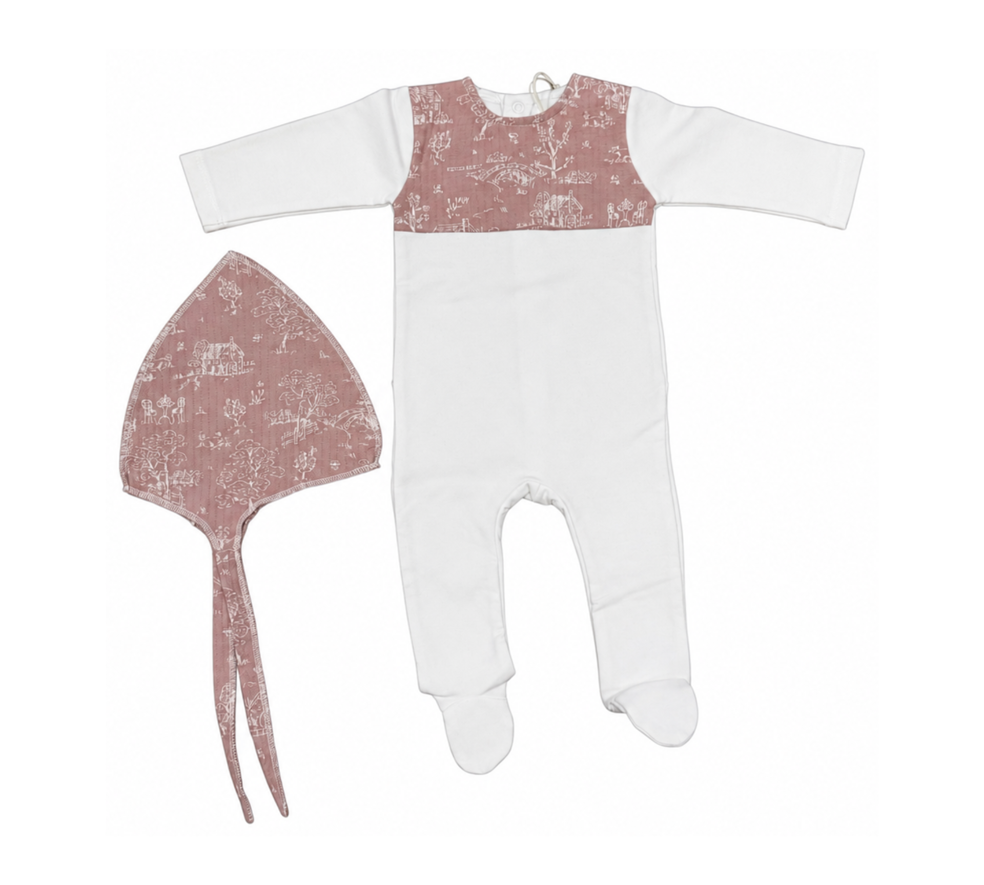 LATTE BABY ONESIE MINT CHEST NO FUR W/HAT (3M-6M)