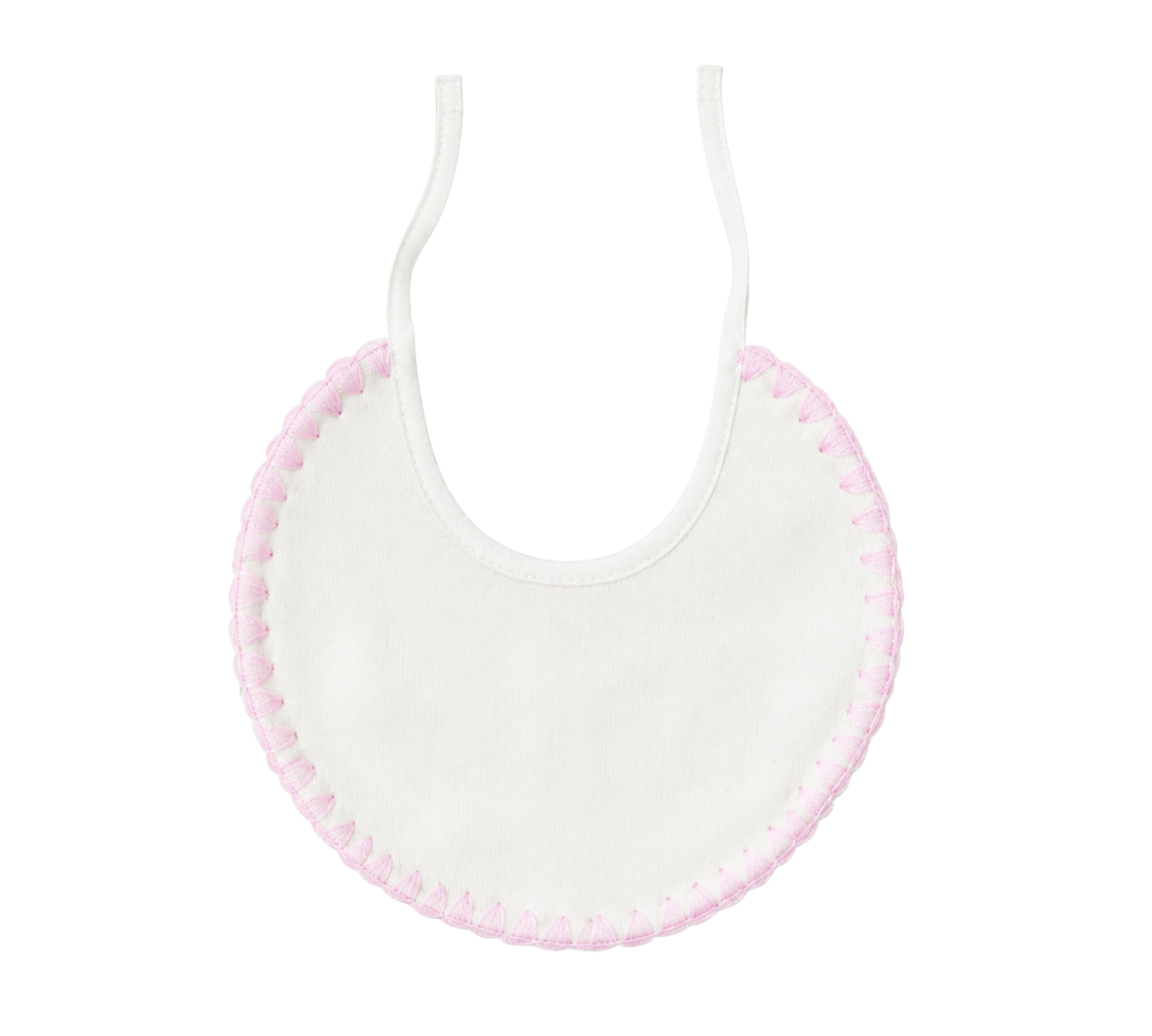 LATTE BABY BIB IVORY WITH EMBR (OS)
