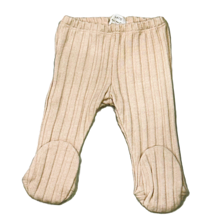 LATTE BABY FOOTED PANTS (3M-6M)